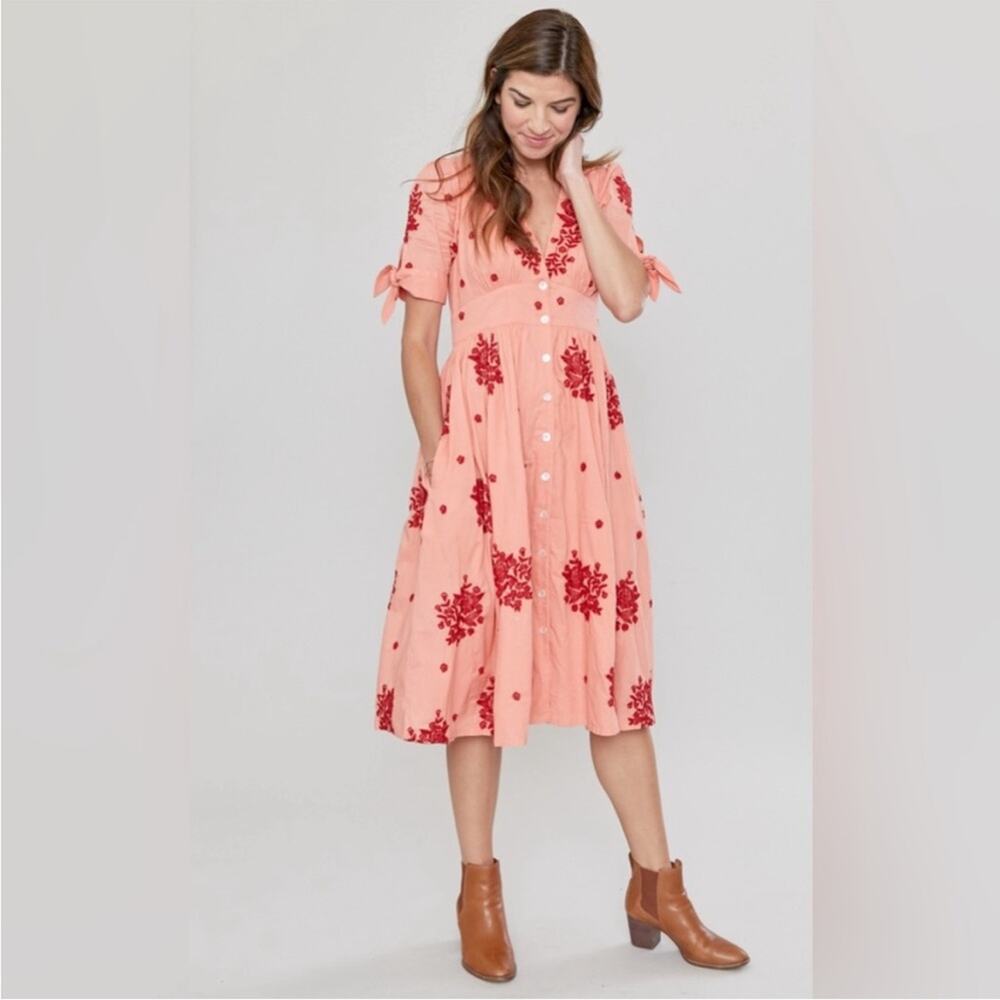 Pink Chicken Farah Dress Coral